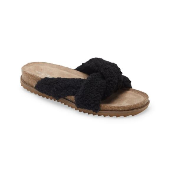 NEW Treasure & Bond Women's Davina Faux Shearling Slide Sandal Size 10 - Picture 1 of 5